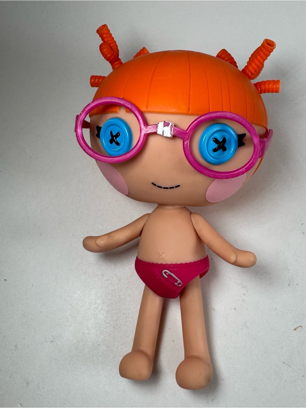 Lalaloopsy Littles Doll Specs Reads A Lot Sister 7" 2012 Doll Only No Clothes